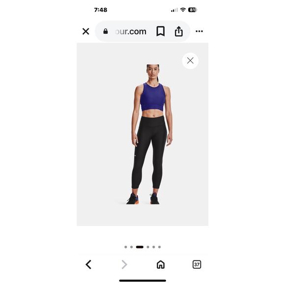 Under Armour Compression Black High Rose Ankle Leggings XS - Picture 3 of 9